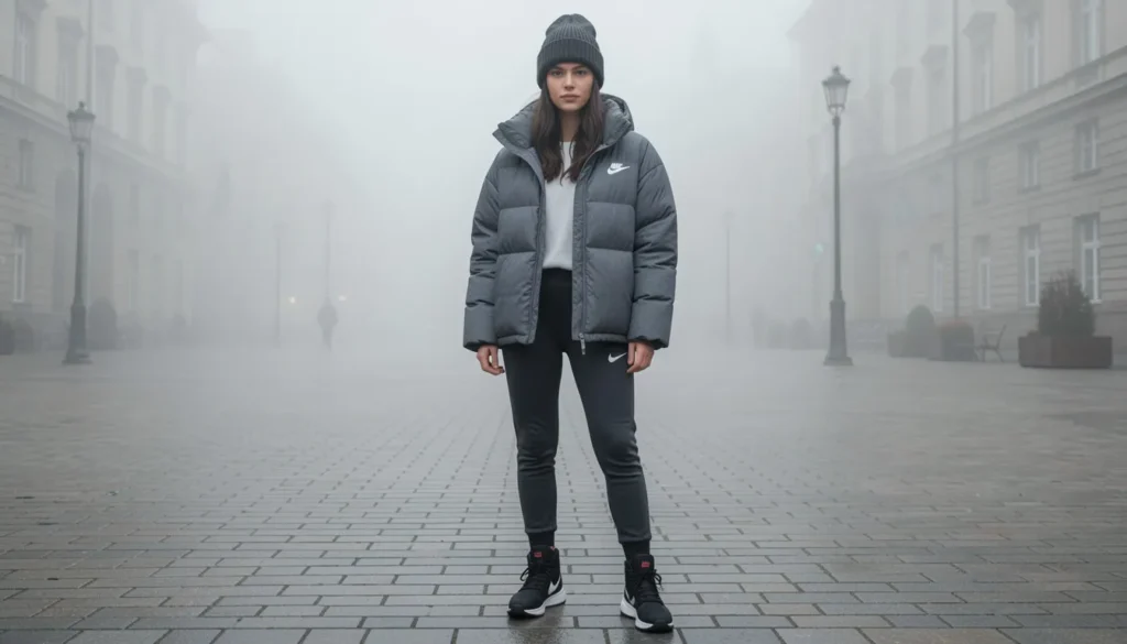freepik female winterready nike outfit with oversized puffer jacket slim joggers slouchy beanie hightop sneakers fogged urban square tactile fabric layers 0001