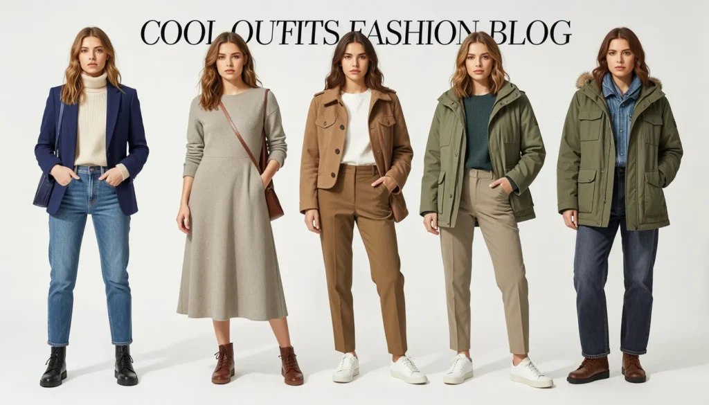 Cool outfits featuring stylish women wearing modern everyday fashion looks for different seasons and occasions.