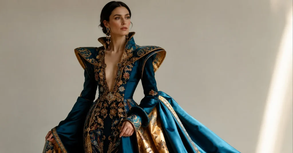 Met Gala 2026 outfits inspired by theatrical costume art and luxury couture fashion.