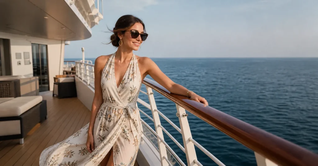 Stylish cruise outfits for women perfect for a luxury vacation at sea