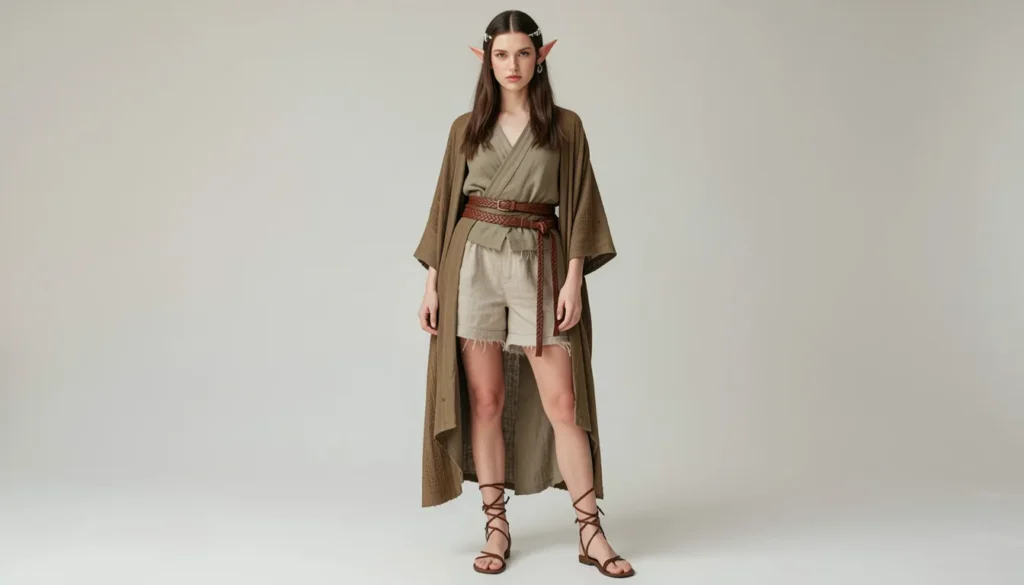 Contemporary fantasy festival fashion for elf fantasy modern tribe outfit ideas inspiration.