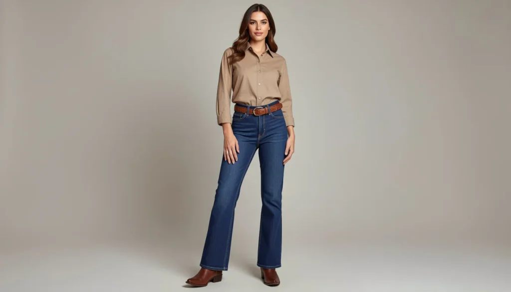 The Complete Guide to Perfecting the Outfit Vaquero Mujer 4 Outfit vaquero mujer with bootcut jeans and casual western style