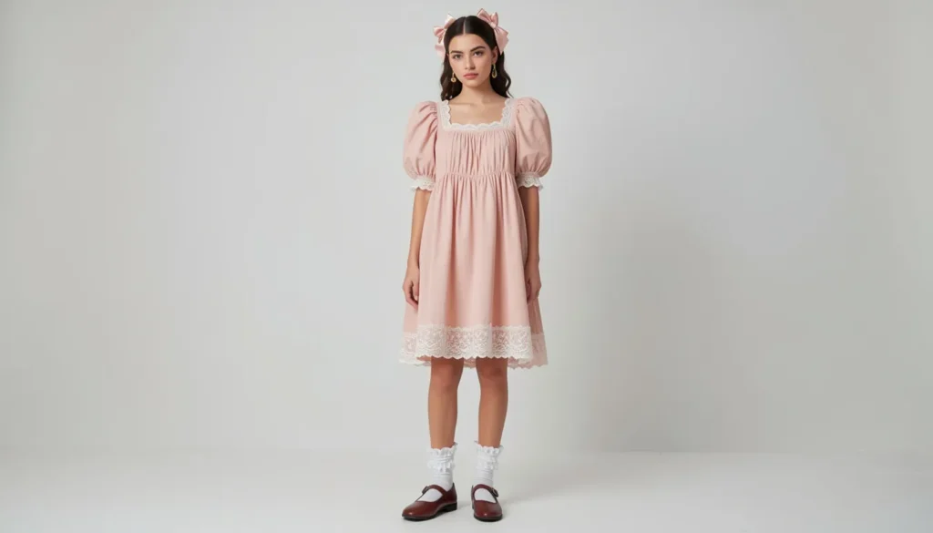 Dreamy coquette Laufey concert outfit ideas with lace dresses and satin bows