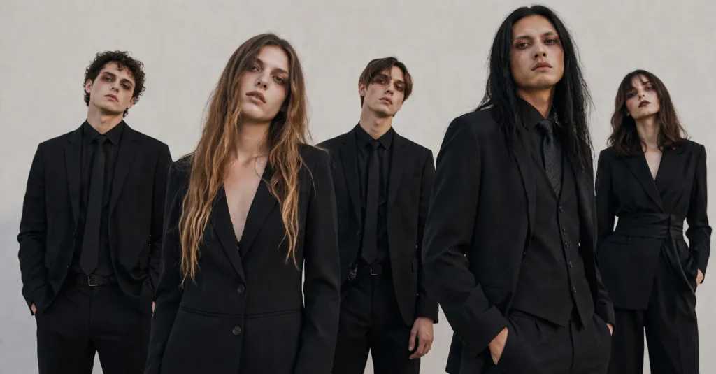 Halloween outfits for a group inspired by dark elegance costume theme