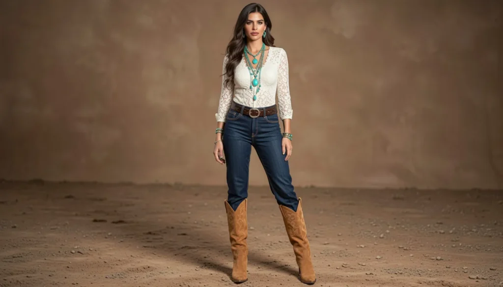 The Complete Guide to Perfecting the Outfit Vaquero Mujer 5 Outfit vaquero mujer with denim shorts and fringe western fashion
