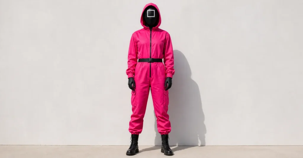 Squid Game outfit inspired female pink uniform costume