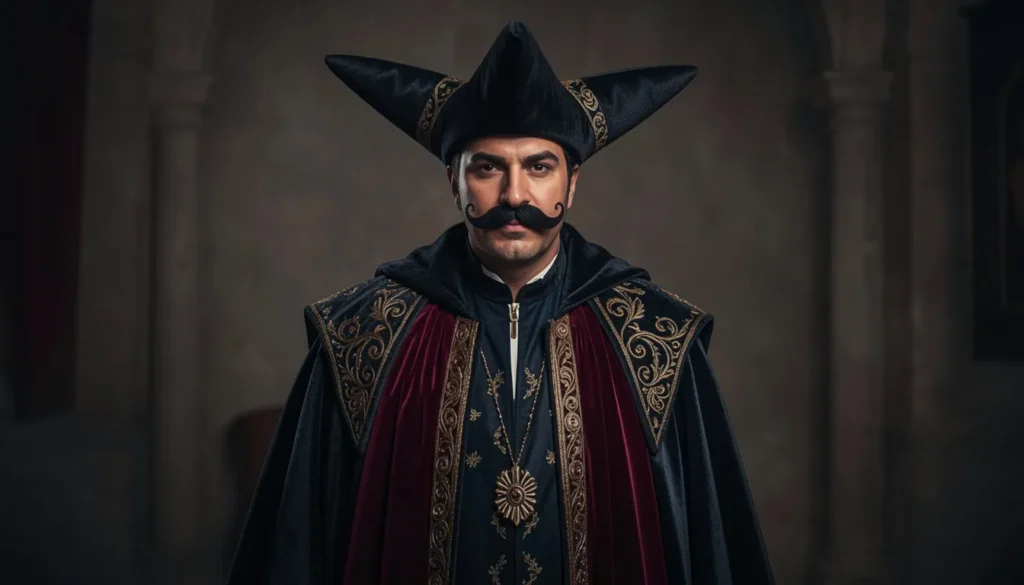 The Complete Guide to Purim Outfit Ideas for Every Celebration 5 Purim outfit ideas with dramatic Haman costume and traditional hat styling.