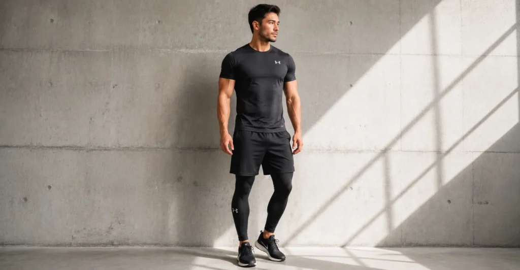 Compression gym outfits designed for support, flexibility, and athletic performance.