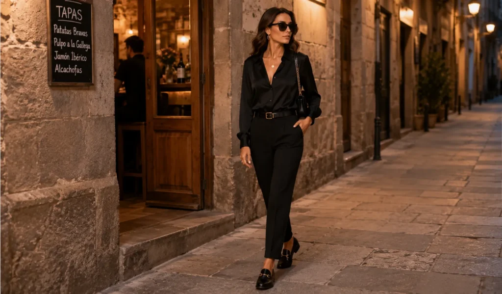The Complete Guide to Creating the Perfect Barcelona Outfit for Any Season 9 Elegant Barcelona outfit for evening tapas and city nightlife