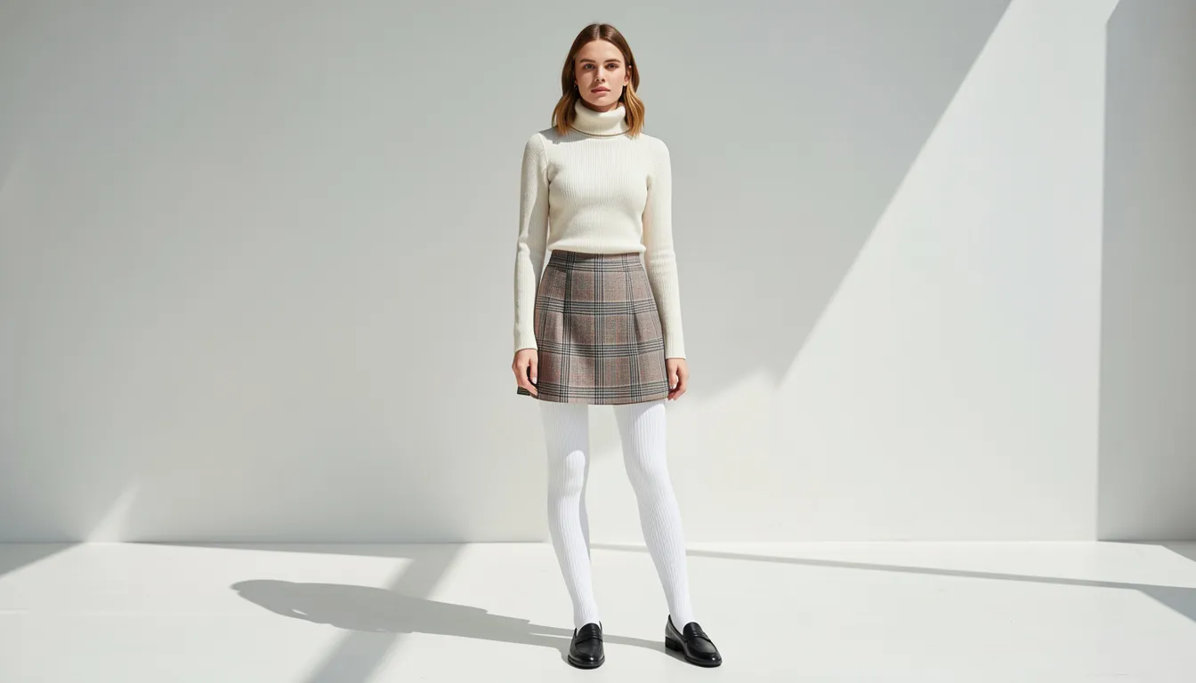 Home 10 white tights outfit