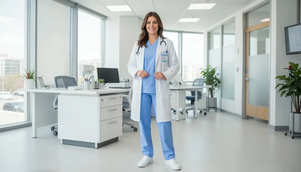 Career day outfit ideas inspired by professional healthcare uniforms and scrubs
