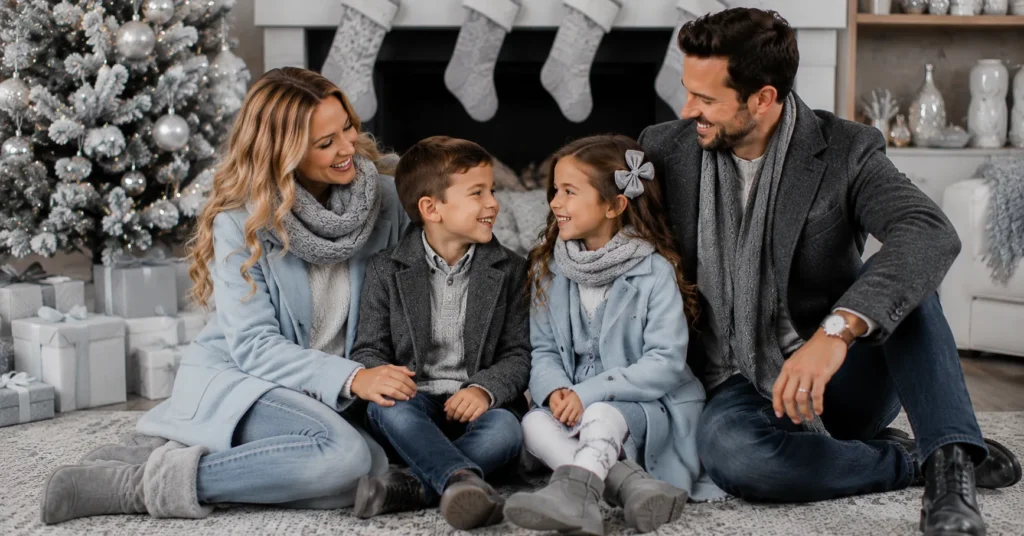 Family christmas outfit ideas for cozy Christmas morning pajamas and festive family moments.