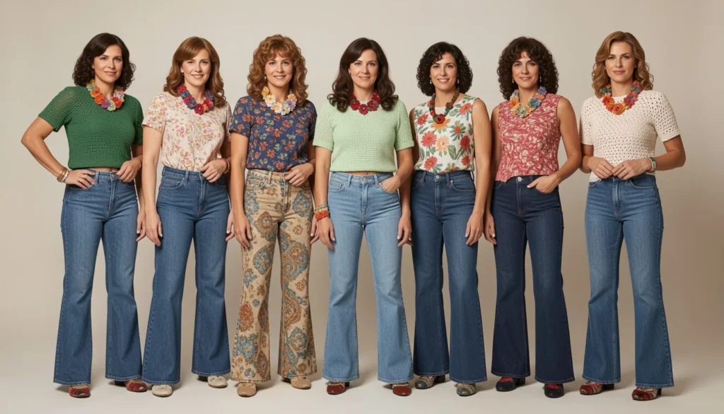Vintage-inspired hippie outfit ideas with coordinated retro bohemian fashion.