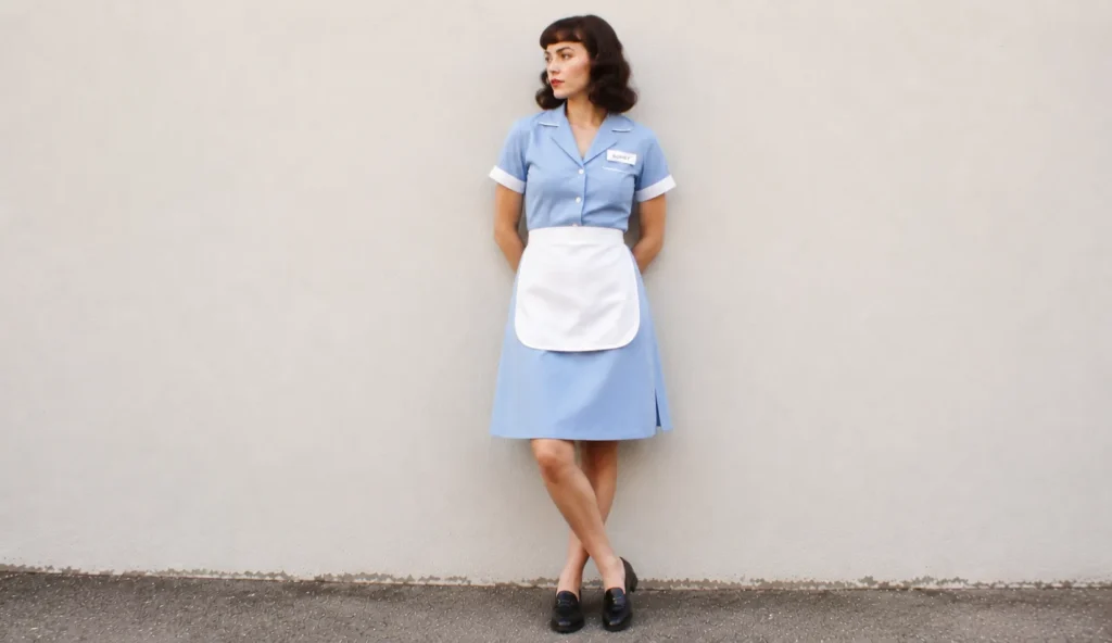 Twin Peaks outfit inspired retro diner waitress fashion style