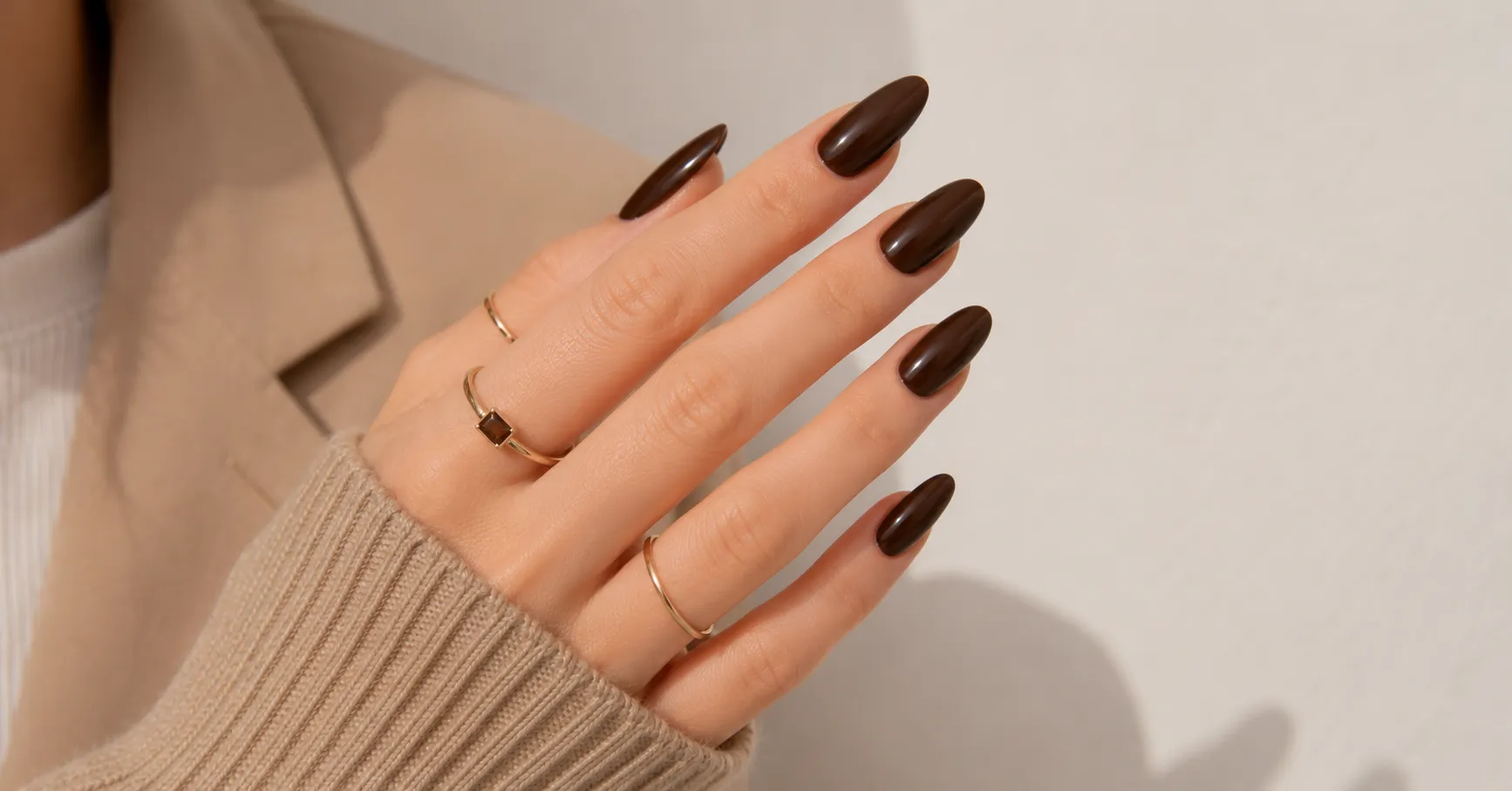 chocolate brown nails