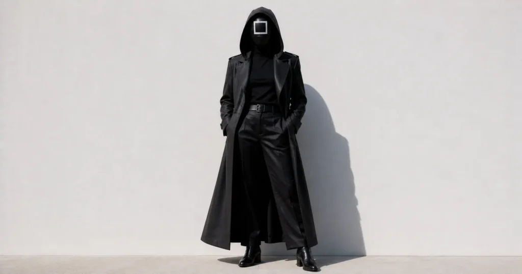 Squid Game outfit inspired female futuristic authority costume