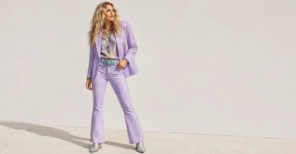 Kesha Concert Outfit Ideas inspired by Rainbow and High Road colorful western fashion