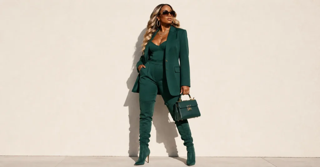 Mary J Blige Concert Outfit Ideas inspired by glamorous 2000s R&B fashion and thigh-high boots
