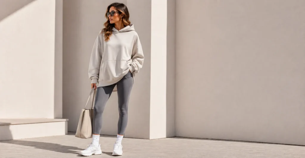 Best Oversized Outfit Ideas to Elevate Your Everyday Style 9 Oversized Outfit Ideas with oversized hoodie and leggings combination