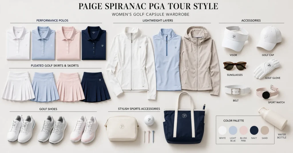 Paige Spiranac PGA Tour Outfit: Stunning Modern Golf Fashion Ideas 8 Paige Spiranac PGA Tour Outfit Fashion inspired modern golf wardrobe essentials and coordinated accessories