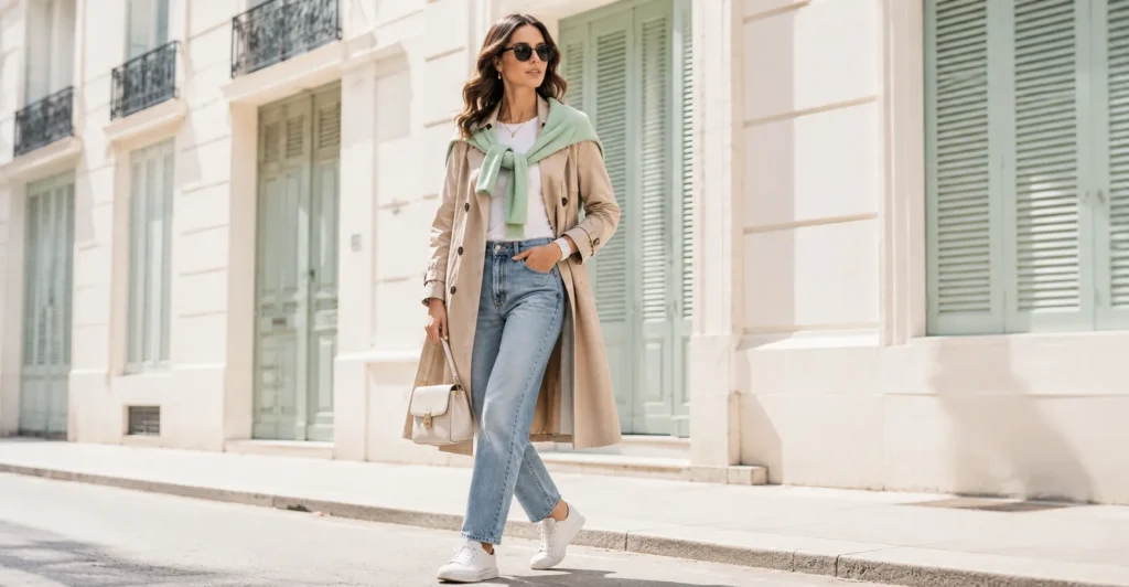 Street Style Outfit Ideas for spring featuring fresh layered everyday fashion
