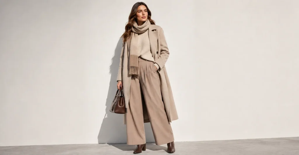 Street Style Outfit Ideas for winter featuring elegant layered fashion