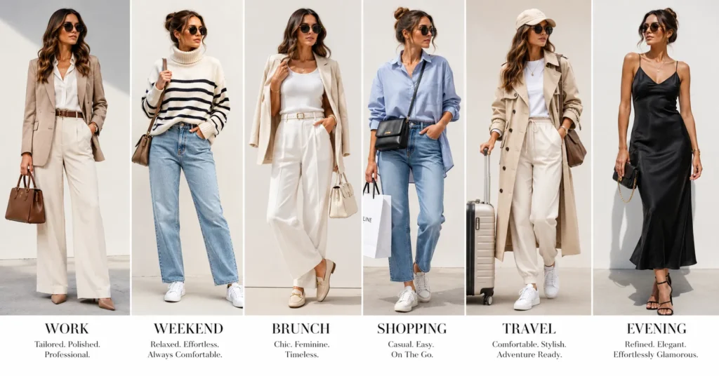 Street Style Outfit Ideas showcasing versatile outfit formulas for every occasion