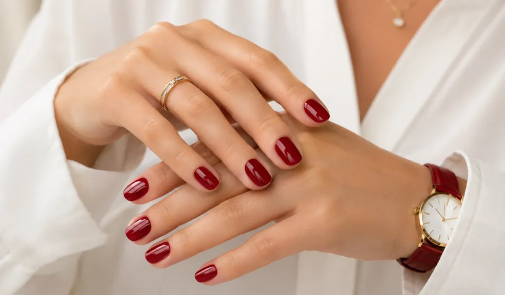 Classic cherry red nail designs for elegant everyday manicure inspiration.