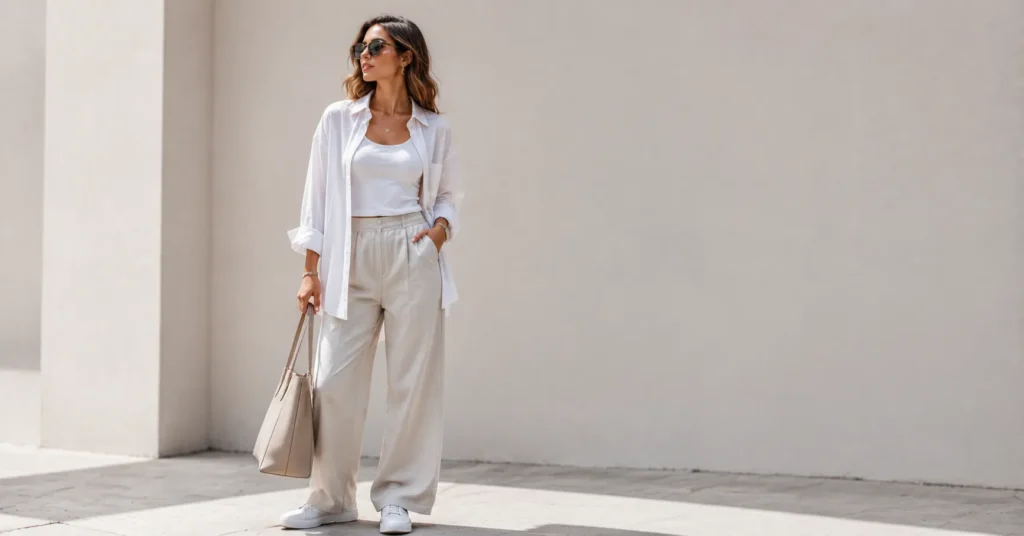 Best Oversized Outfit Ideas to Elevate Your Everyday Style 4 Oversized Outfit Ideas showing an oversized shirt used as a stylish light layer