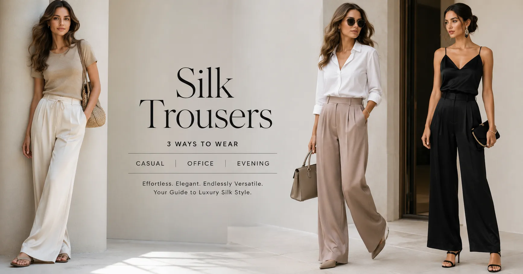 silk trouser outfit ideas