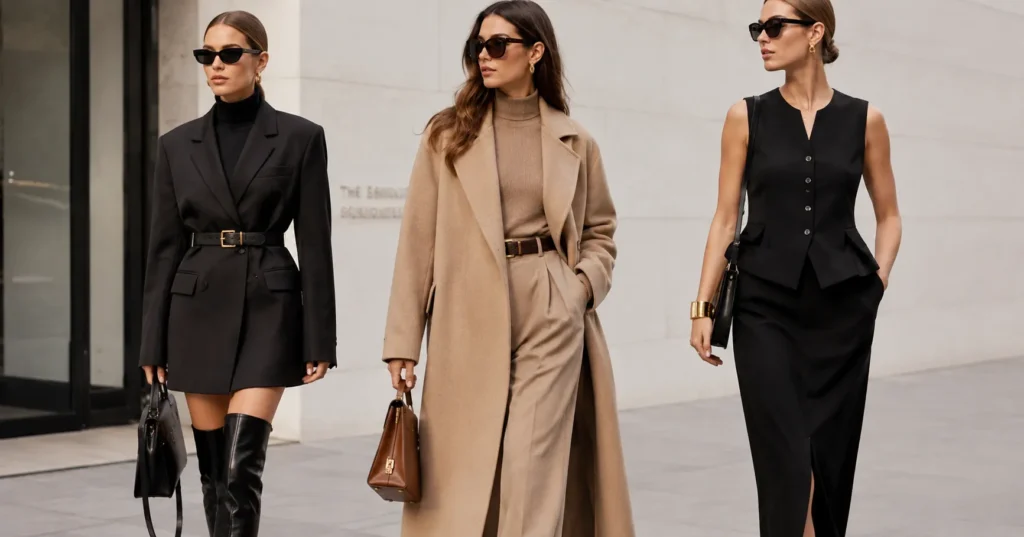Devil Wears Prada outfit inspiration featuring modern corporate chic fashion styles