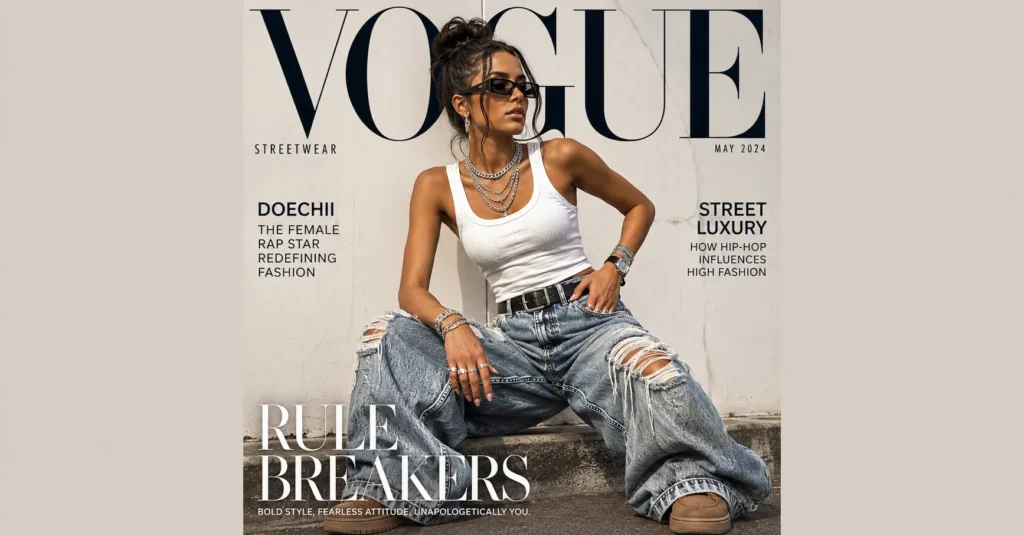 The Complete Guide to Styling a Bold Doechii Outfit for Women 2 Doechii outfit for women featuring bold streetwear and modern fashion styling