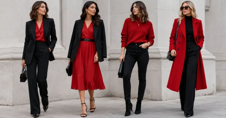 red and black outfit ideas
