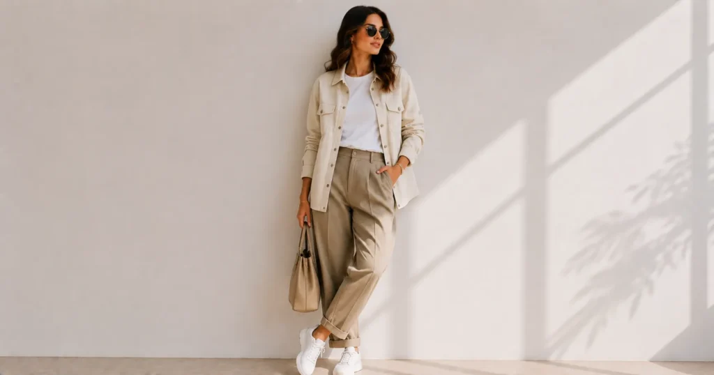 Jacket Outfit Ideas: The Complete Styling Guide for Every Season 10 Jacket Outfit Ideas with shacket and relaxed trousers