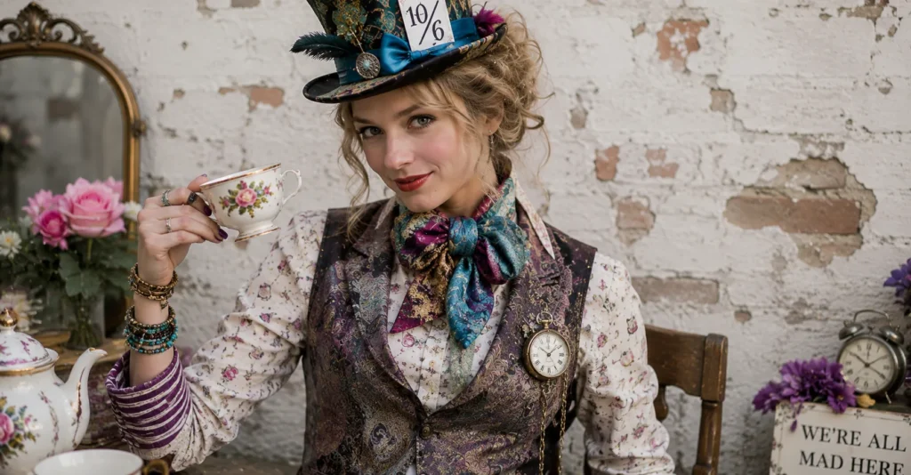 Mad Hatter Tea Party Outfit Ideas: 30+ Whimsical Looks to Try 9 Mad Hatter Tea Party Outfit Ideas featuring a creative DIY Wonderland costume look