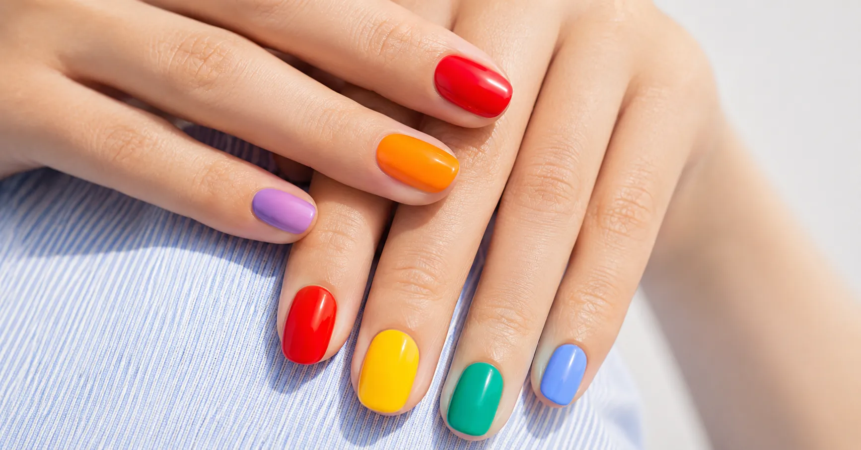 multicolored manis are palette perfection