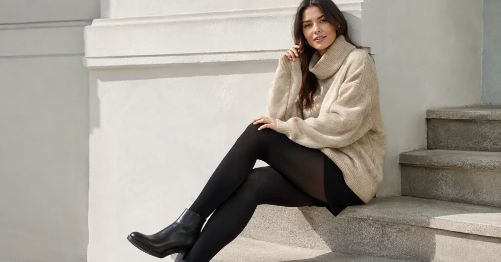 Fleece Lined Tights Outfit Ideas: Stay Warm and Stylish This Winter 3 Fleece Lined Tights Outfit Ideas