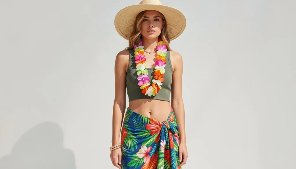 Hawaiian Party Outfit Ideas: 30+ Tropical Looks for Any Luau 7 Hawaiian party outfit ideas featuring a tropical sarong party look.