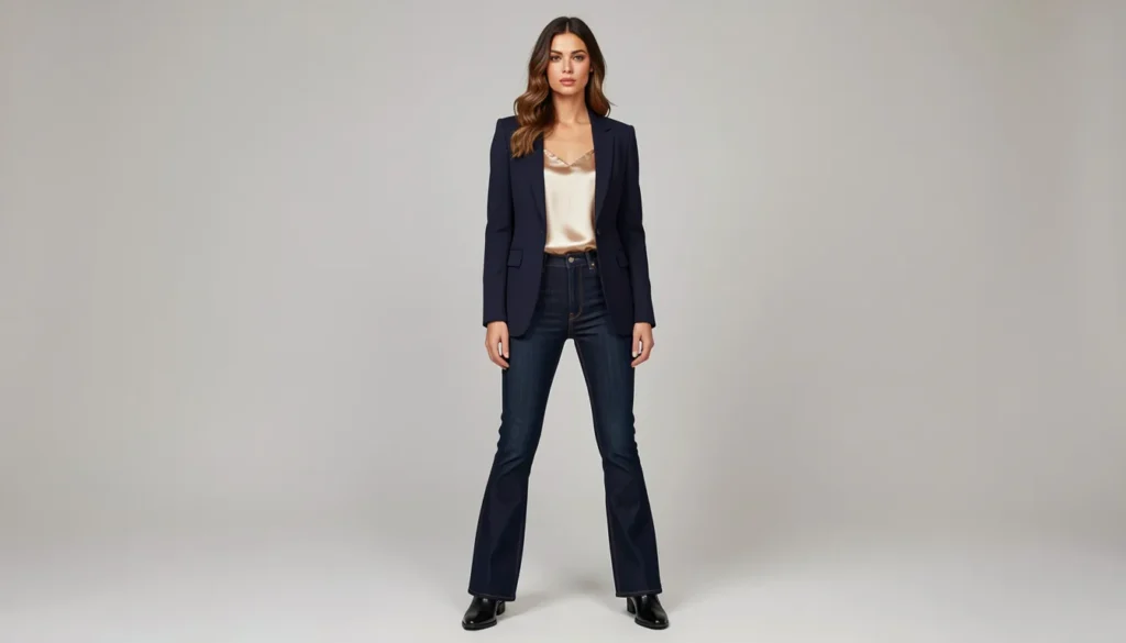 Lorelai Gilmore outfits ideas showcasing a business-casual blazer outfit with timeless style.