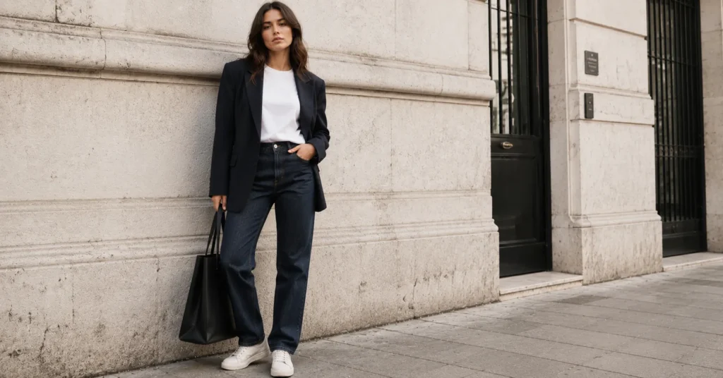 Diesel Outfit Ideas: How to Style Denim and Streetwear With Confidence 3 Diesel outfit ideas showing layered hoodie, denim jacket, jeans, and sneakers for streetwear styling.