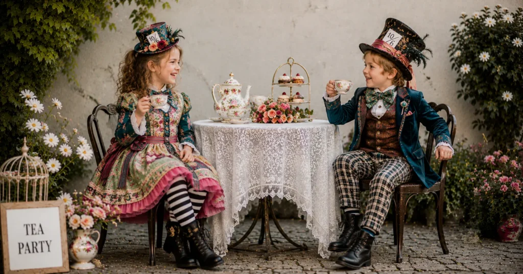 Mad Hatter Tea Party Outfit Ideas: 30+ Whimsical Looks to Try 8 Mad Hatter Tea Party Outfit Ideas for kids with colorful Wonderland costumes