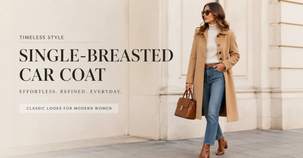 Car Coat for Women Outfit Ideas featuring a classic single-breasted car coat