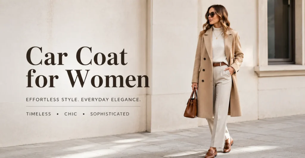 Car Coat for Women Outfit Ideas showcasing a double-breasted car coat