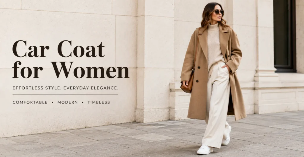 Car Coat for Women Outfit Ideas with an oversized relaxed-fit car coat