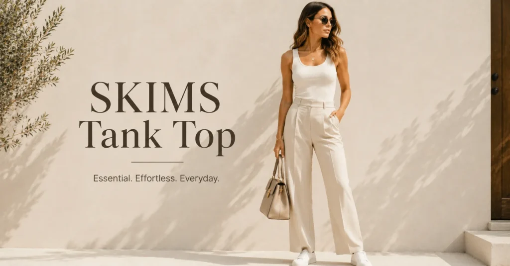 SKIMS Tank Top featuring a minimalist essential tank outfit