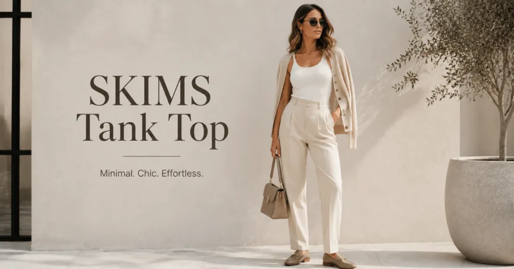 SKIMS Tank Top featuring a versatile fitted tank style
