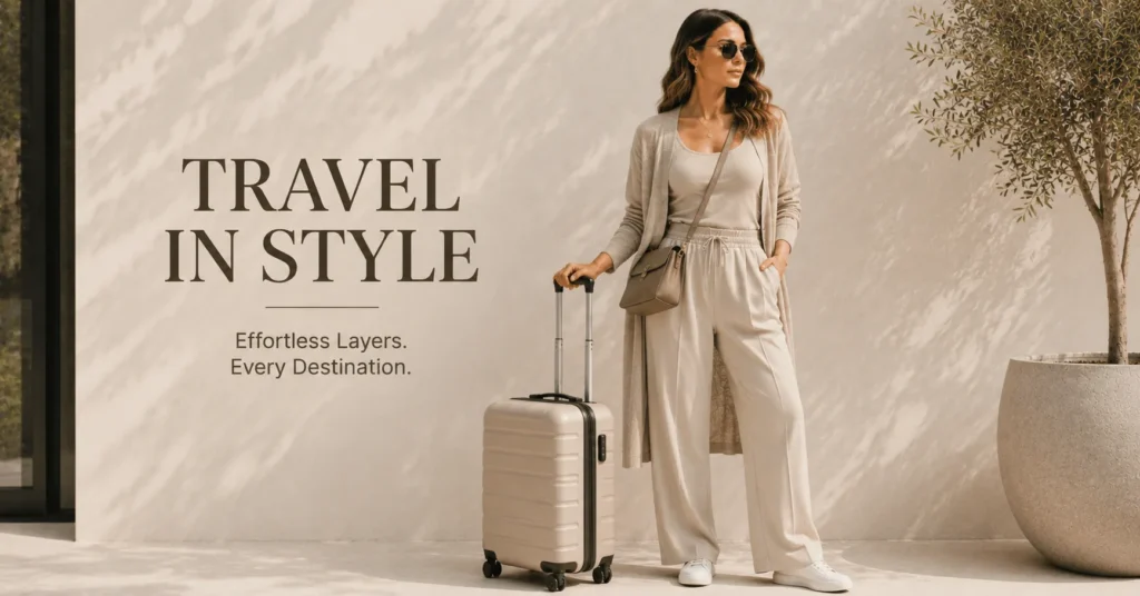 SKIMS Tank Top styled for travel and transitional weather
