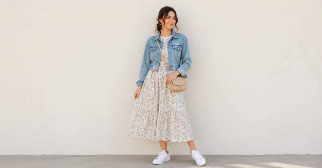 Benson Boone Concert Outfit Ideas: Looks to Match Every Vibe and Venue 5 Soft romantic Benson Boone Concert Outfit Ideas with floral dress