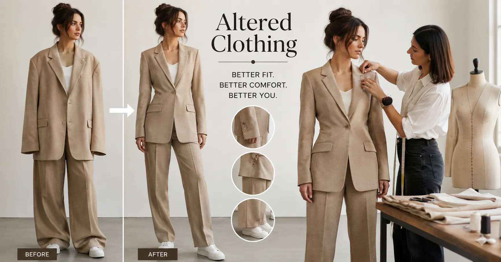 Home 11 Altered Clothing transformation showing professional tailoring for a flawless custom fit