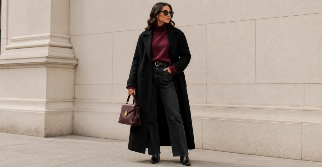 Black Coats Outfit Ideas: Classic, Casual & Dressy Looks to Try 9 Black Coats Outfit Ideas featuring bold color styling with a black winter coat